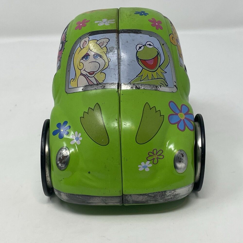 Vintage Muppets Jim Henson Metal Tin Car VW Beetle Kermit Miss Piggy Fozzi Gonzo - Picture 3 of 11